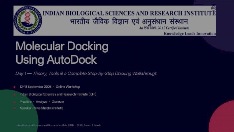 Workshop Announcement — Molecular Docking Using AutoDock